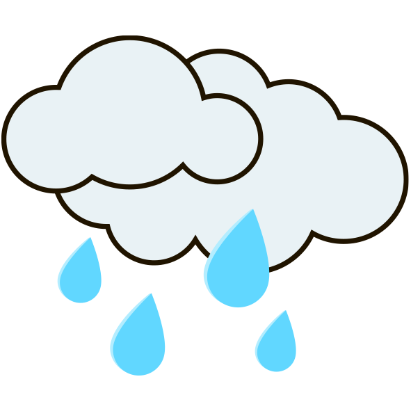 Muy nuboso con lluvia