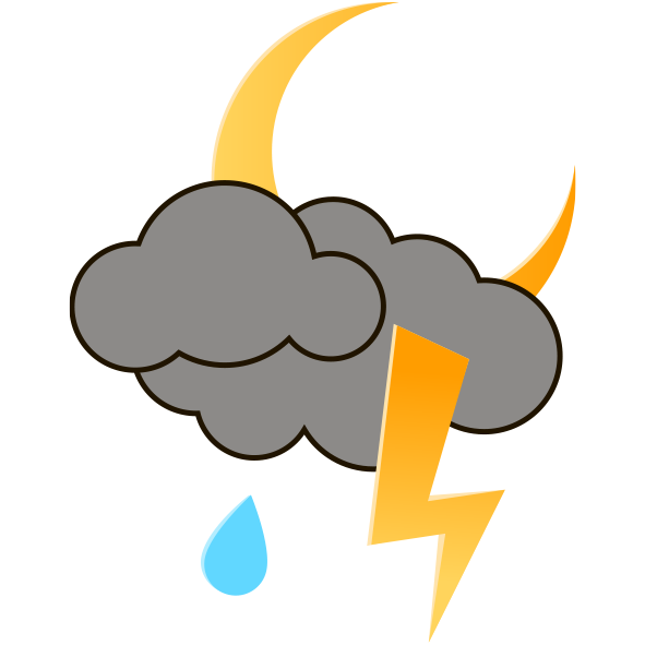 Muy nuboso con tormenta y lluvia escasa