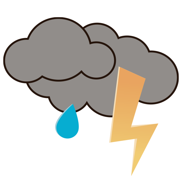 Cubierto con tormenta y lluvia escasa