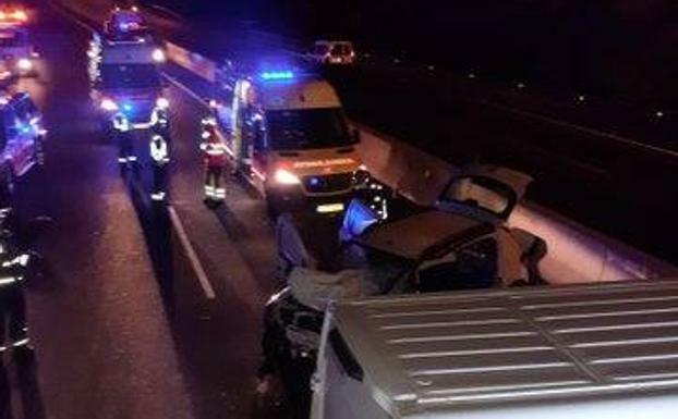 Dos heridos tras un choque frontal en Tacoronte