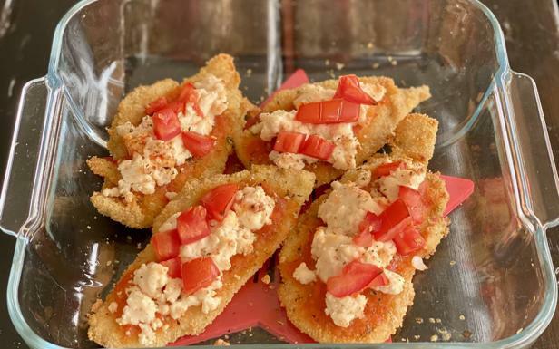 Filetes de pollo a la napolitana