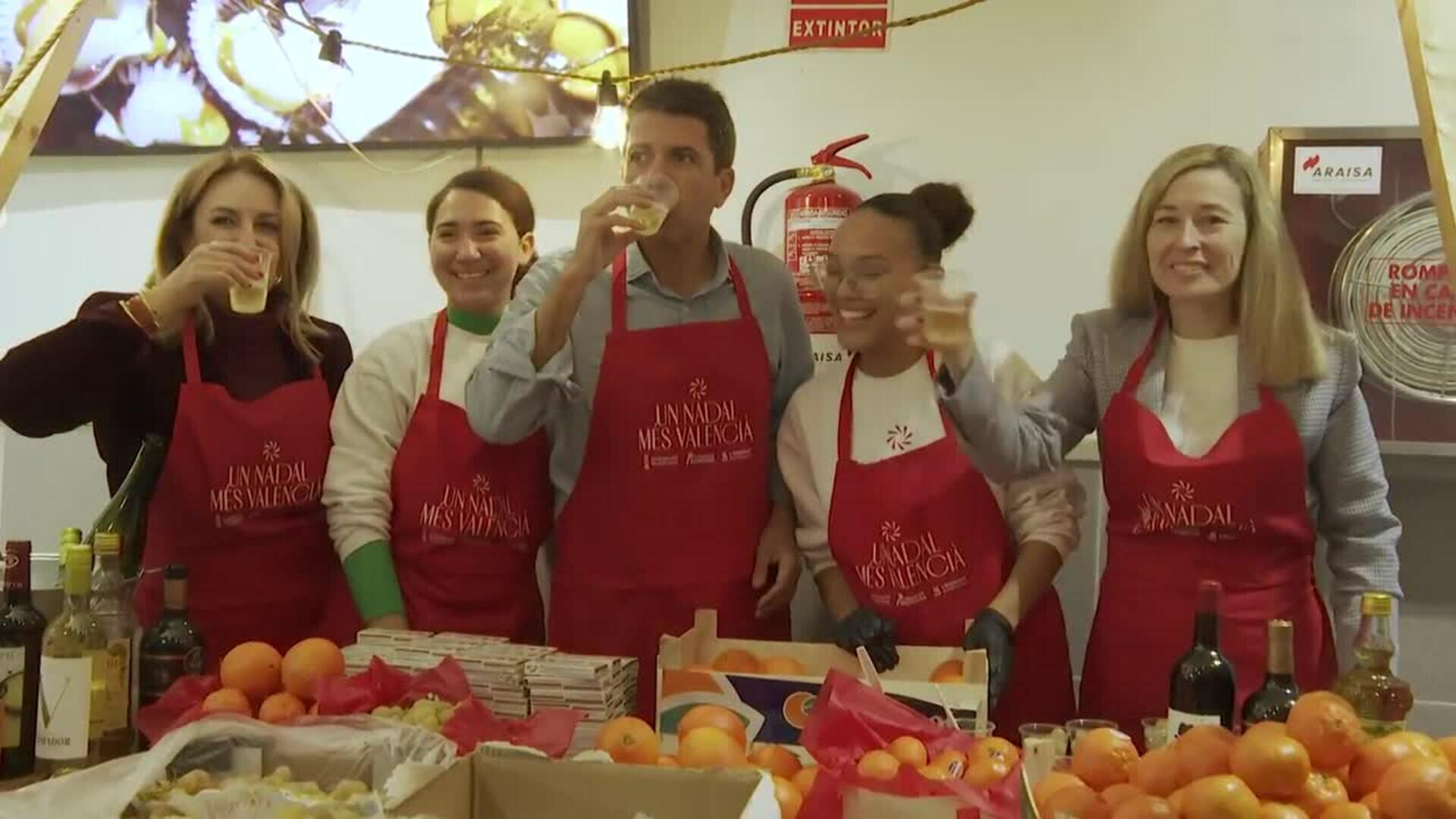 Mazón visita el Mercado Central de Alicante la víspera de Nochebuena
