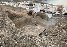 El nuevo cuarto técnico del CAAF se construye en el solar del antiguo depósito de Gran Tarajal