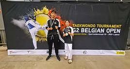 Saúl Acosta y Adriana Rodríguez se traen medallas de Bélgica