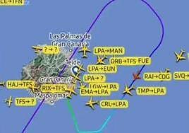 Un avión destino París aterriza de urgencia en Gran Canariaaterriza