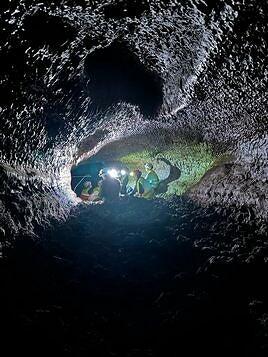 La vida comienza a aflorar en el interior de los tubos volcánicos del Tajogaite