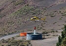 Gran Canaria prueba las balsas portátiles para helicópteros de extinción