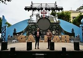 El escenario de las fiestas de Gáldar se inspira en la iglesia de Santiago
