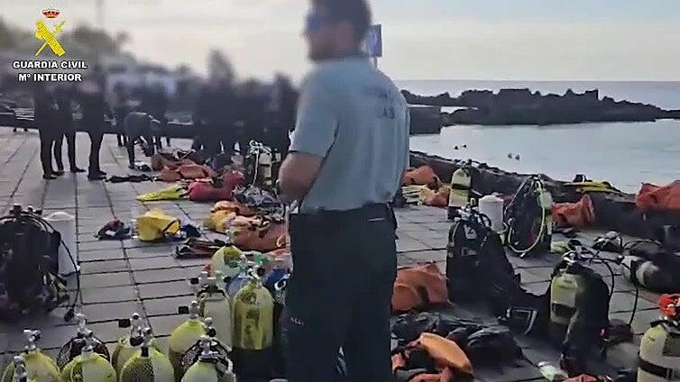 La Guardia Civil controla los centros de buceo de la provincia de Las Palmas