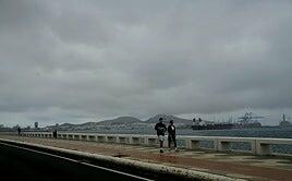 Lluvias y nubes en el norte de la isla