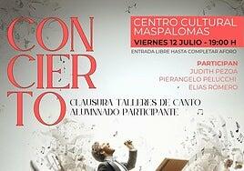 La soprano Judith Pezoa y su alumnado cierran este viernes la Universidad de Verano de Maspalomas