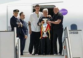 España, campeona de la Eurocopa, llega al aeropuerto de Madrid