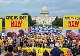 Detienen a 200 personas que protestaban en el Capitolio contra la visita de Netanyahu a EE UU