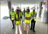 Calzada visita las obras del centro comercial El Muelle