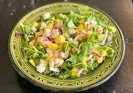 Ensalada «acevichada» de langostinos