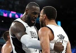 Curry y LeBron salvan a Estados Unidos de una debacle ante Serbia
