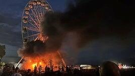 Al menos 25 heridos al incendiarse una noria en un festival de música en Alemania