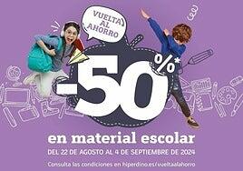 HiperDino ofrece descuentos del 50% en material escolar para la vuelta al cole