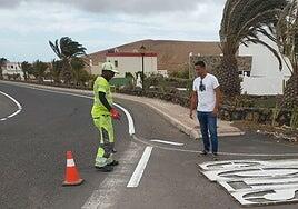 Mejoras en la vía FV-102 patrocinadas por La Oliva