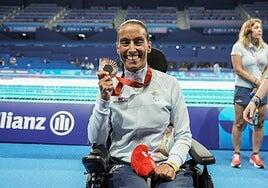 Teresa Perales, bronce en los 50 espalda, iguala las 28 medallas de Phelps