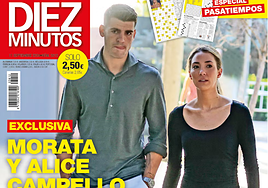 Álvaro Morata y Alice Campello acompañan a sus hijos en el primer día de colegio