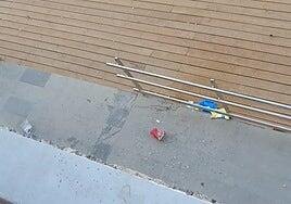 Incivismo junto al Centro de Interpretación de los Hornos de Cal