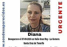 Alertan de la desaparición de Diana en La Gomera