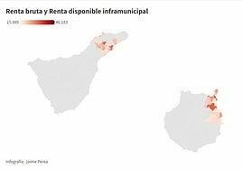 Ciudad Jardín frente las Chumberas: 30.000 euros distancian al barrio canario más rico del más pobre