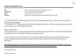 Begoña Gómez utilizó desde 2021 a una alto cargo de Moncloa para gestionar su cátedra