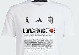 Los afectados por la DANA, homenajeados por la selección con una camiseta especial