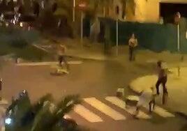 Pelea a botellazos en Franchy Roca