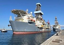 Atraca en el Puerto de Las Palmas otro coloso: el buque perforador DS9