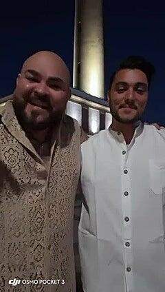 Ángel López y Gabriel Domínguez graban su nuevo videoclip en Maspalomas