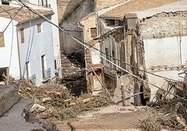 El casco antiguo de Letur, afectado por la última DANA, se hunde