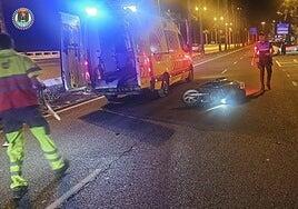 Un motorista, grave tras chocar contra un vehículo en Las Palmas de Gran Canaria