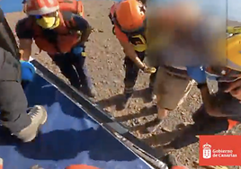 Rescatan a un senderista herido en una zona de difícil acceso de Fuerteventura