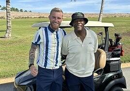 Oli McBurnie, Samuel L. Jackson y el golf