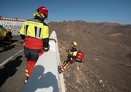 El faro de la Entallada, lugar de prácticas de los bomberos