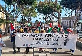 Cientos de personas se manifiestan en Gran Canaria en apoyo a Palestina
