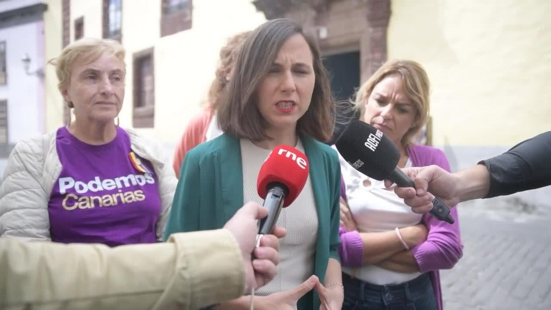 Belarra ve "indecente" el acceso a la vivienda en Canarias