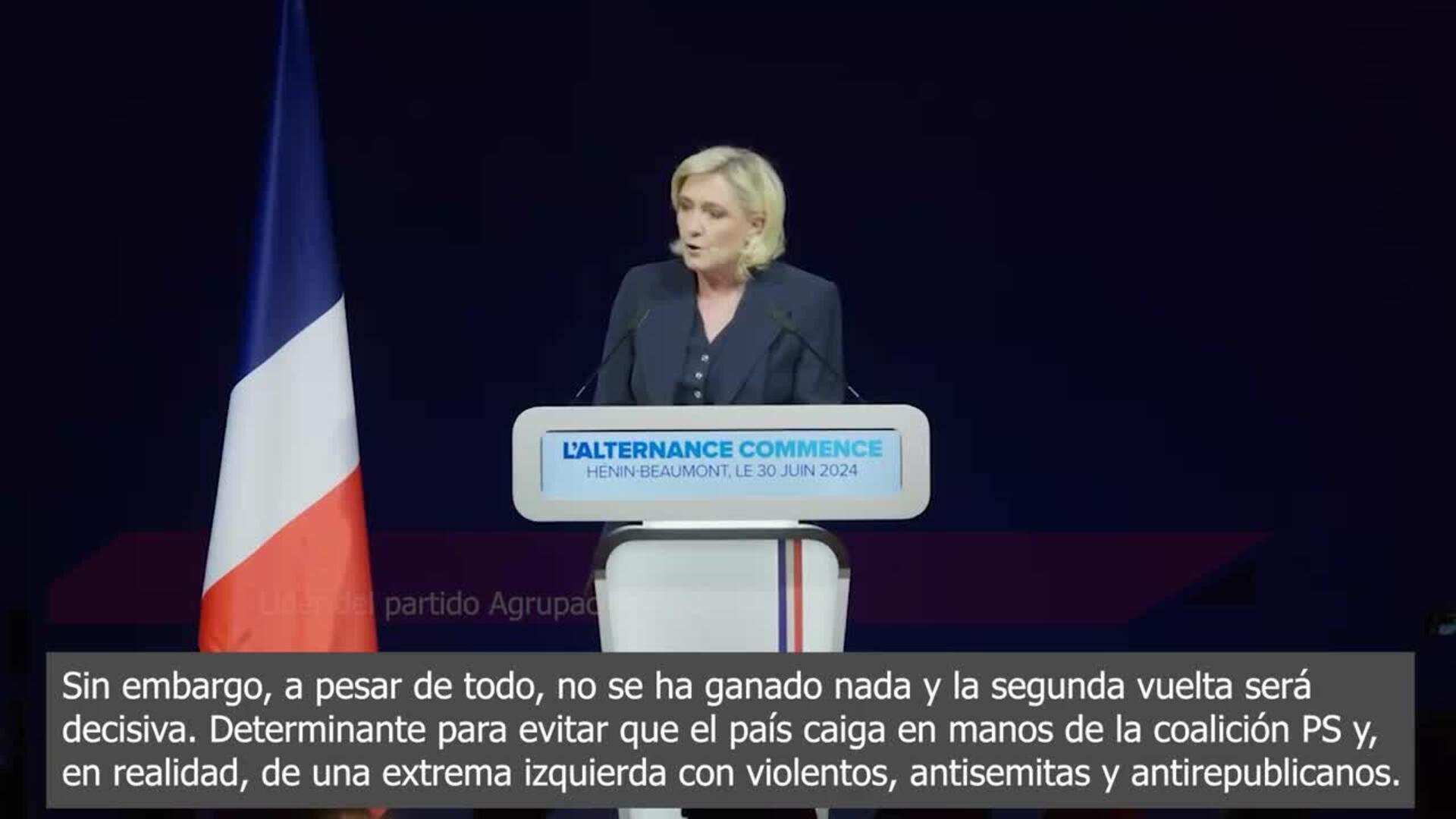 Agrupación Nacional gana la primera vuelta de las legislativas francesas