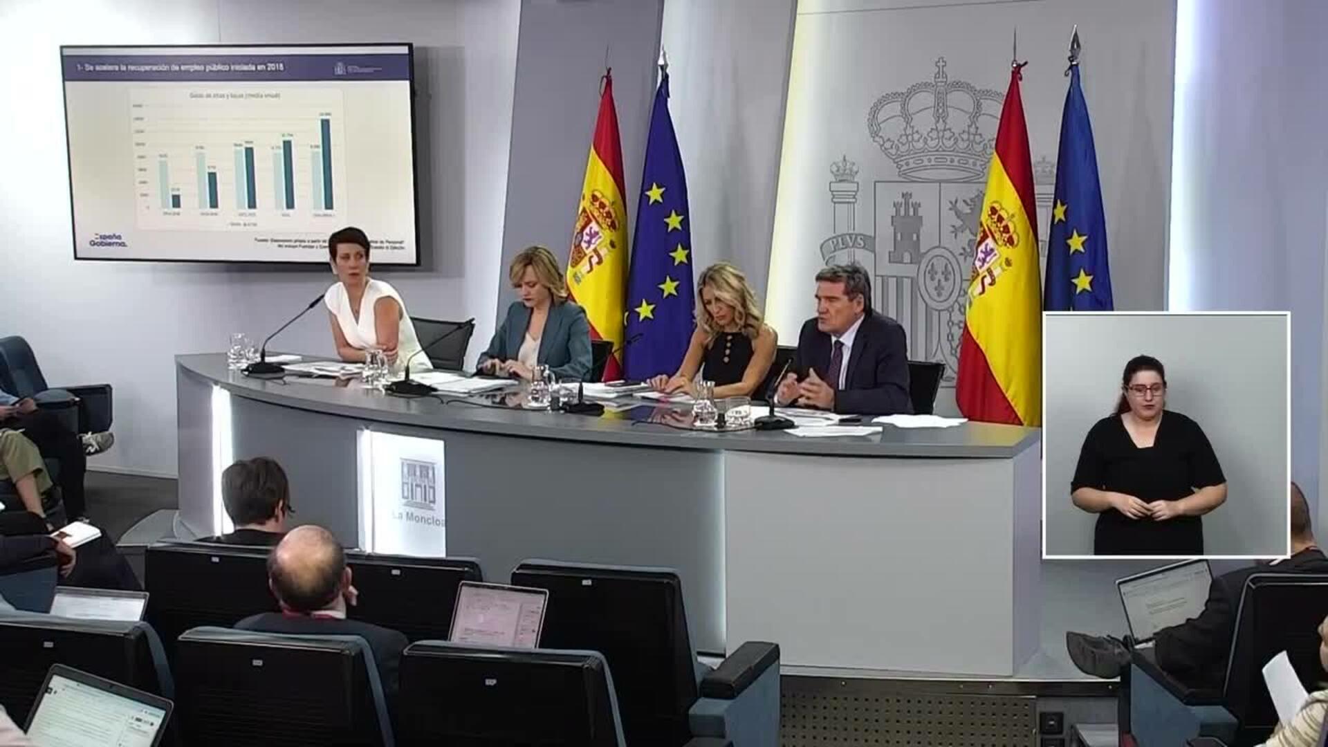 El Gobierno aprueba la OEP 2024, con un récord de 40.146 plazas