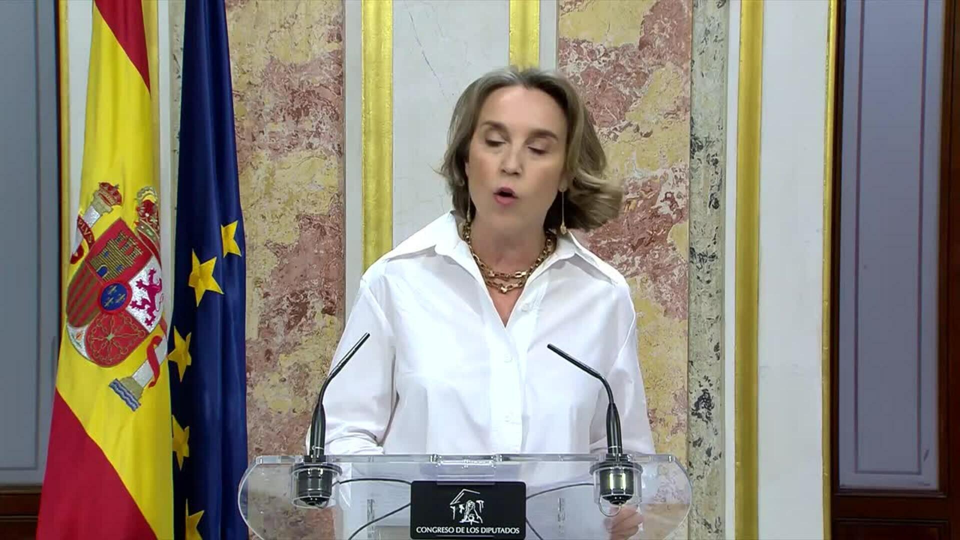 Gamarra ve "insostenible" la situación de Sánchez tras perder votaciones