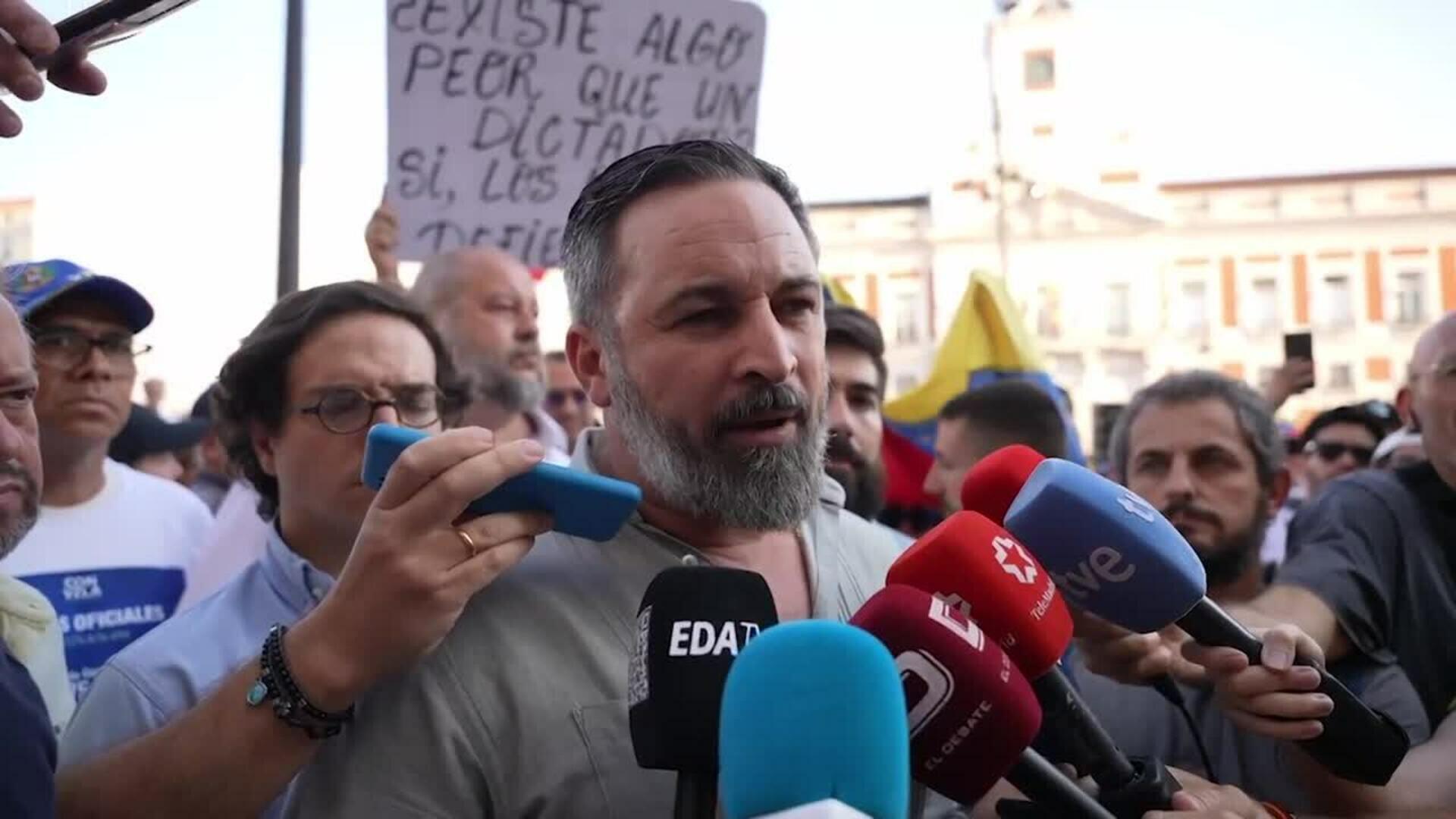 Abascal condena a Maduro y denuncia la "tibieza" y la "equidistancia" de las instituciones