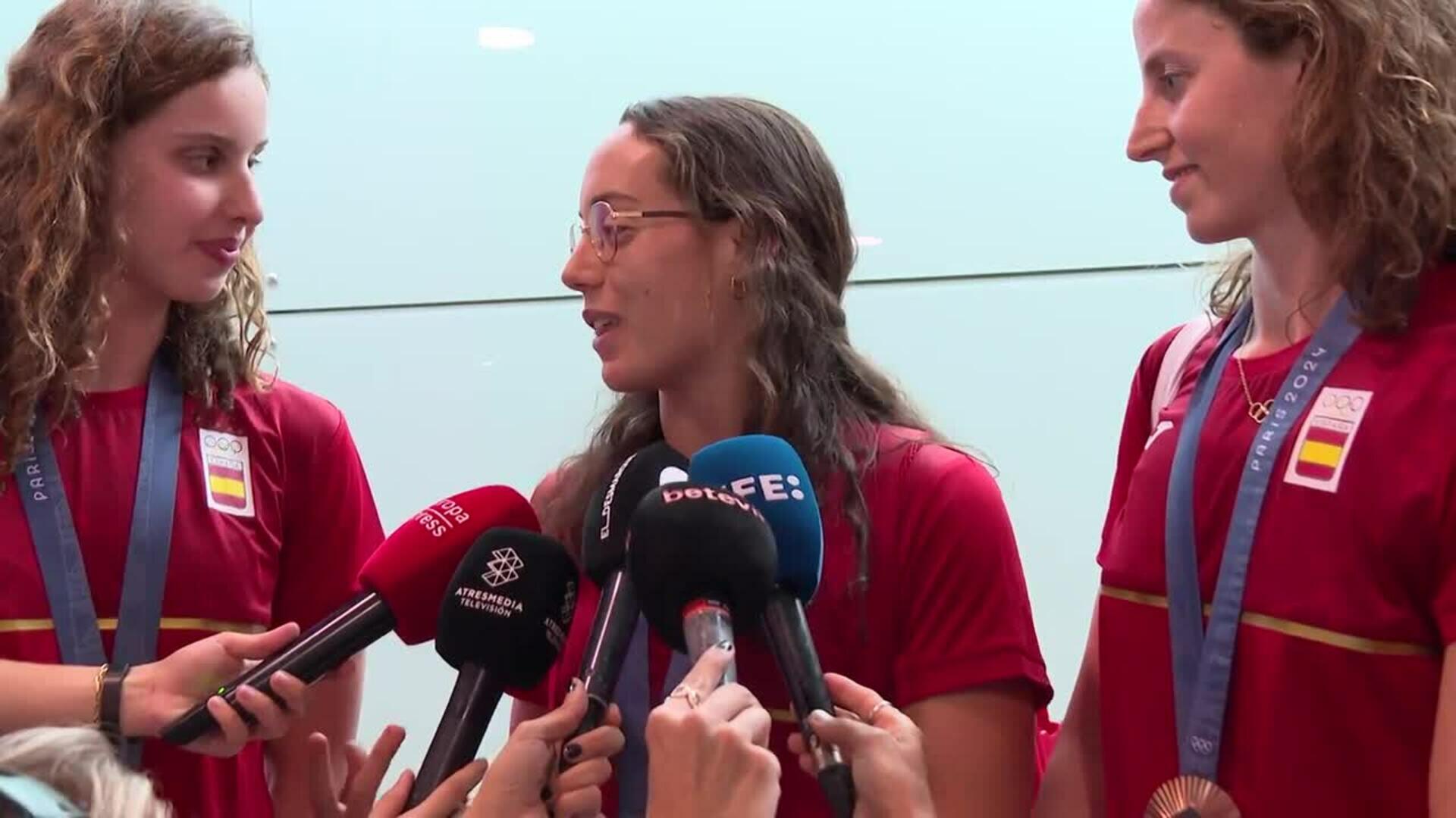 El equipo de Natación Artística tras ganar el bronce: "Luchamos como guerreras"