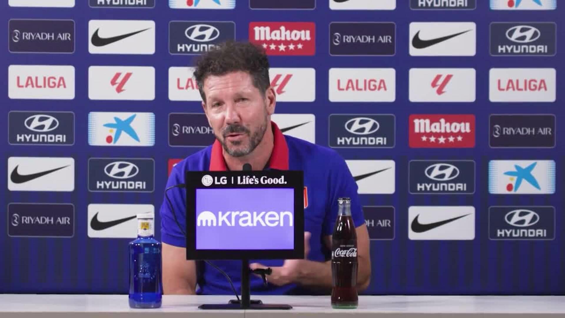 Simeone, sobre la exigencia: "Más de lo que me pido yo, imposible que me pidan"