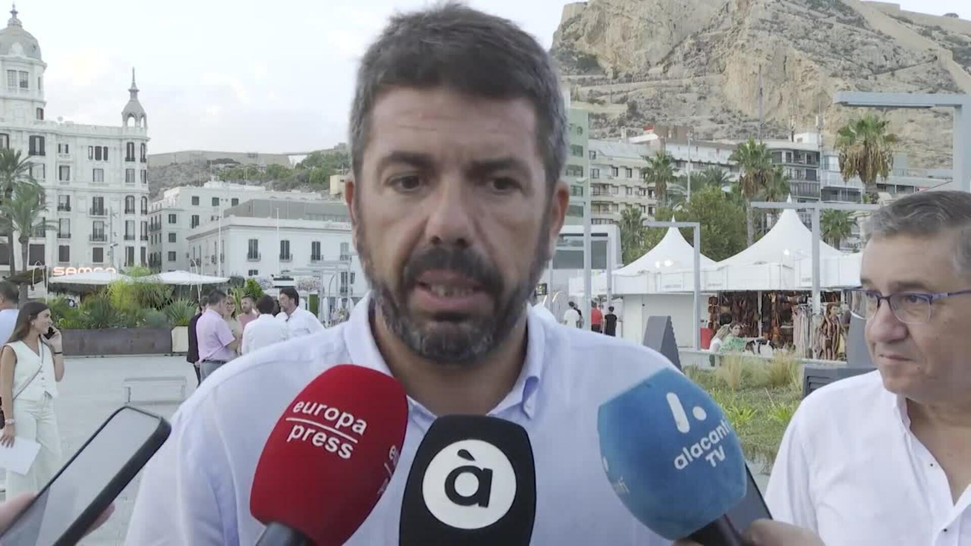 Mazón sostiene que el Gobierno debe reconocer la "victoria" de Edmundo González