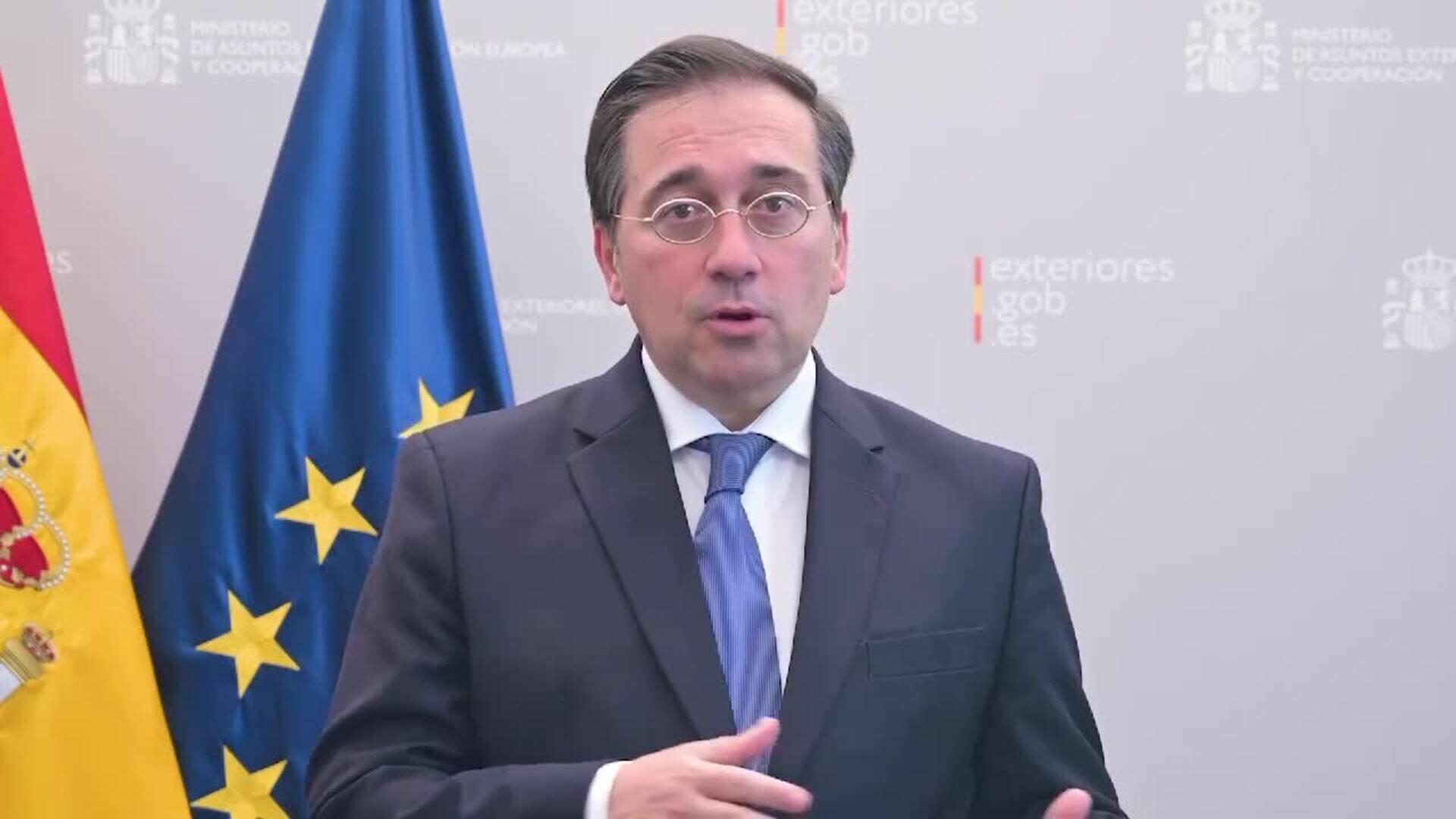 Albares defiende la paz como objetivo de la diplomacia española