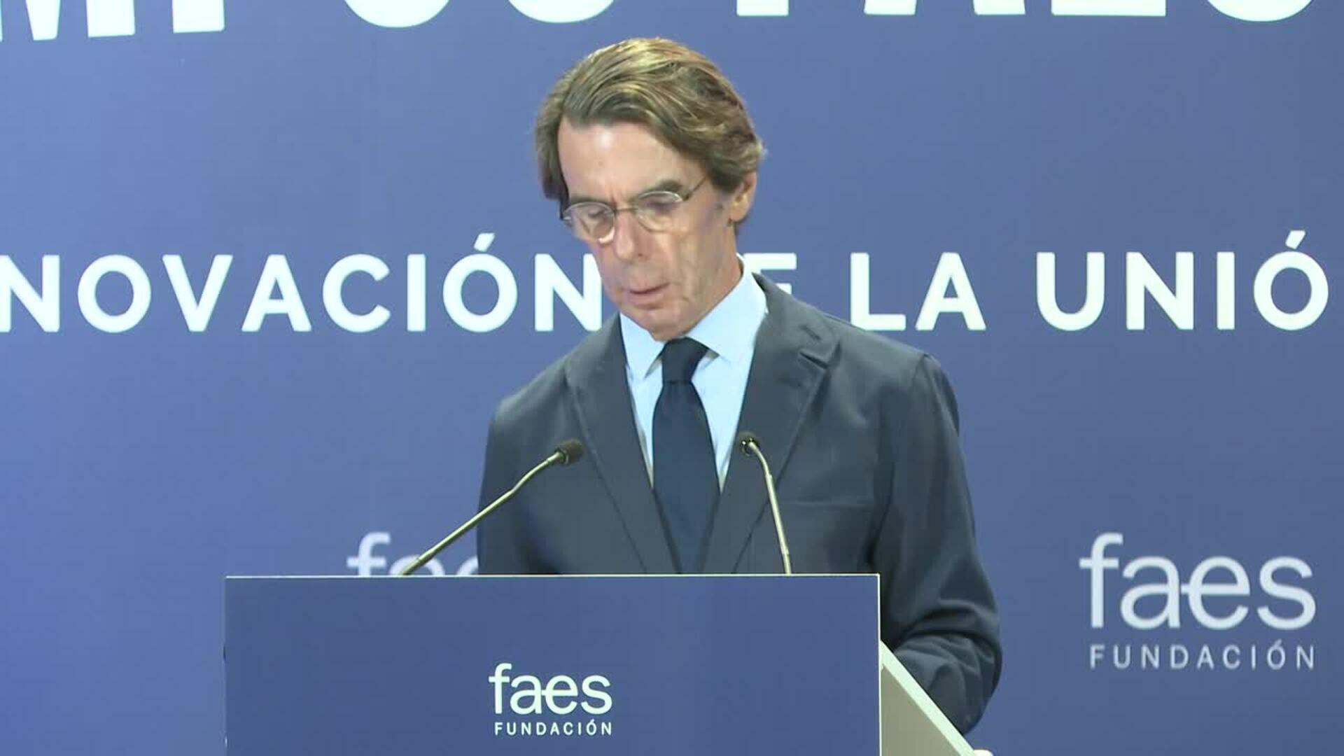 Aznar asegura que "Moncloa se ha convertido en una delegación madrileña del secesionismo"