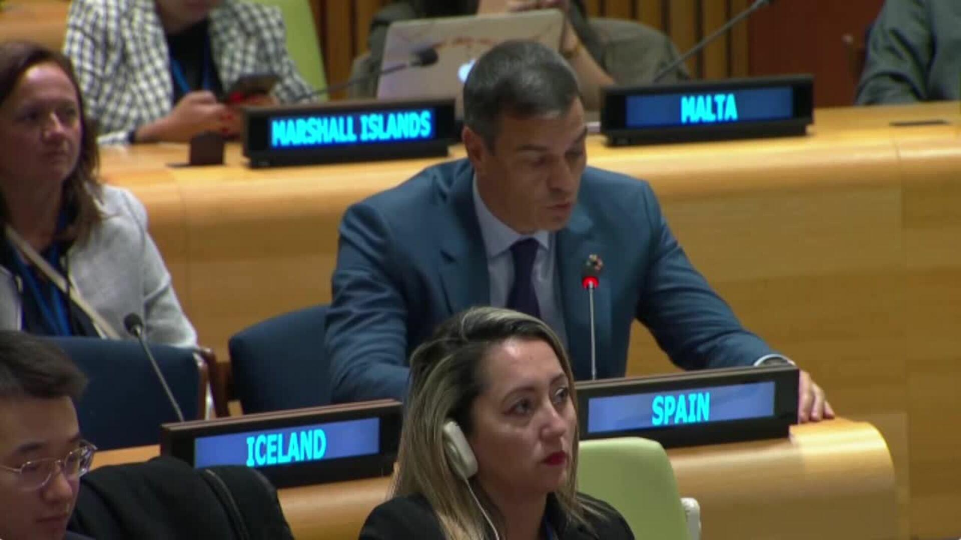 Sánchez señala el clima, la igualdad de género y la defensa de DDHH como principales desafíos